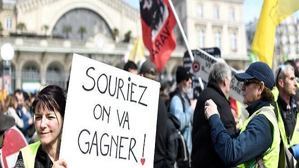 5600 متظاهر في الأسبوع العشرين لاحتجاجات « السترات الصفراء » في فرنسا