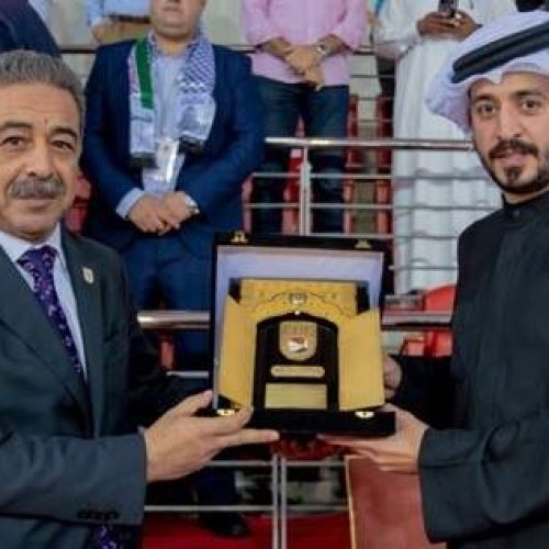 سمو الشيخ خالد بن حمد يشهد كأس السوبر المصري لكرة السلة