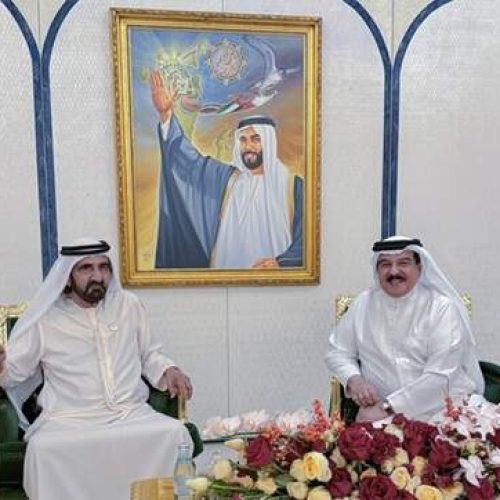 لقاء جلالة الملك مع سمو نائب رئيس الإمارات في أبو ظبي