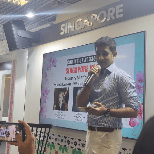 ساعة سنغافورة في جناح سنغافورة في معرض Mipcom: جلسة مشتركة حول صناعة المحتوى – أهمية امتلاك ملكيتك الفكرية